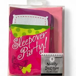 Sleepover party invitations with envelopes